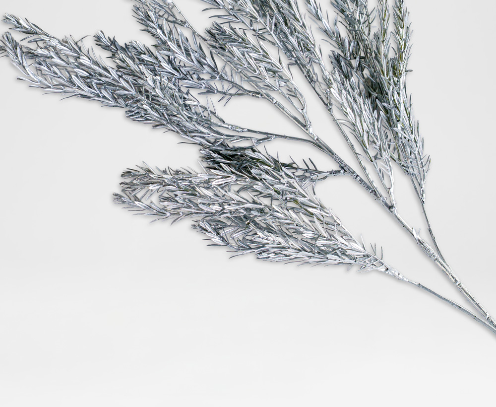 Artificial Thousand Layer Spray Silver - 97 CM