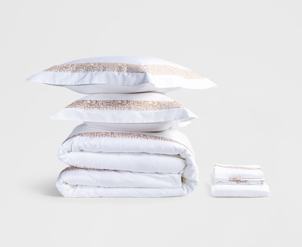 S/6 Duvet Cover Ivie WH GD 260X240